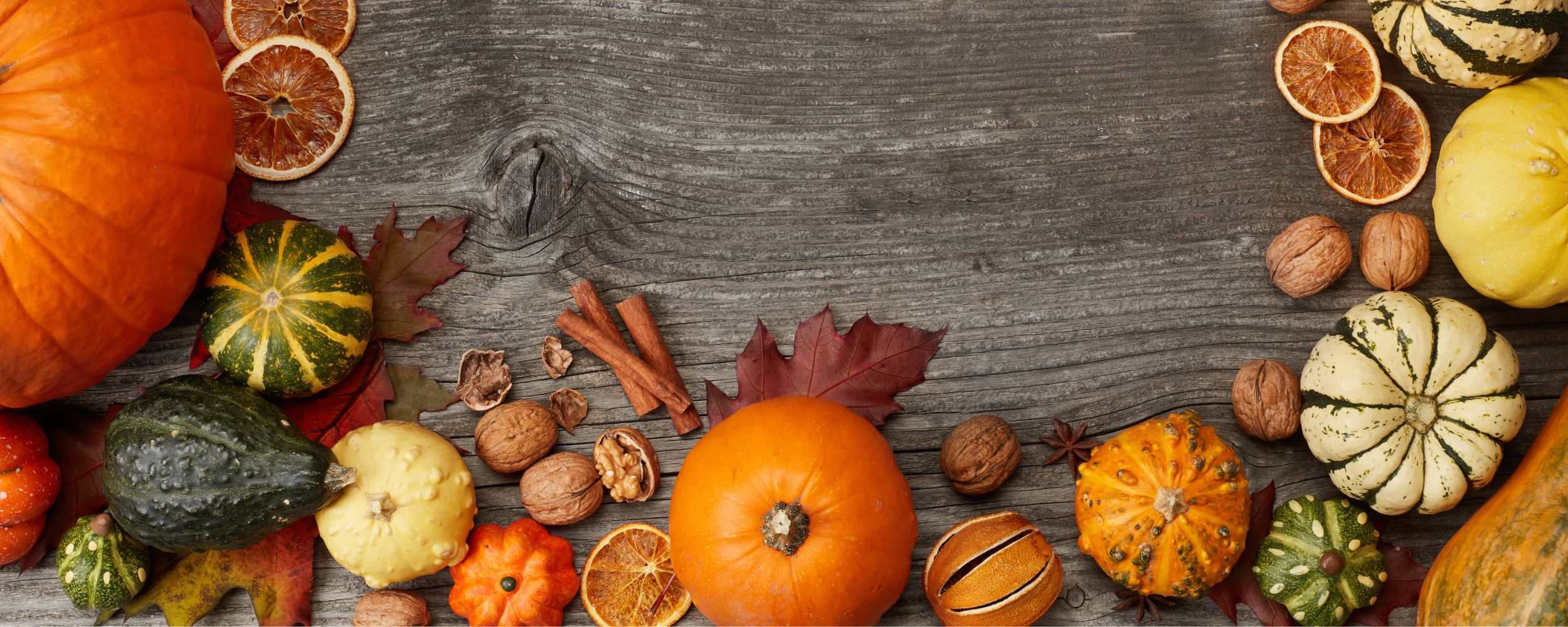 various squash decorating a table